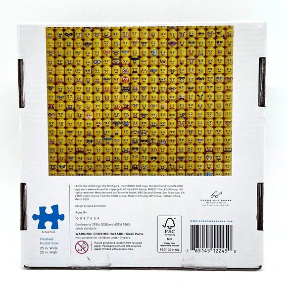 Lego Minifigure Faces 1000 Piece Puzzle Fun Challenge Hidden Side Ninjago 2021 - Picture 2 of 14